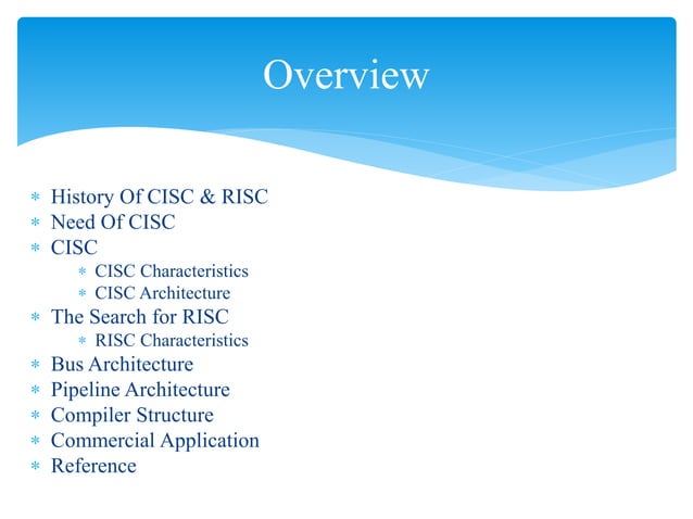 CISC & RISC Architecture | PPTX