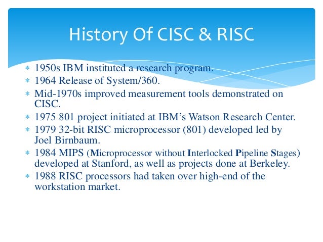 Cisc Risc Architecture Cisc Risc Architecture