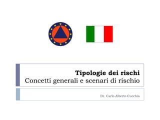 Tipologie dei rischi
Concetti generali e scenari di rischio

                        Dr. Carlo Alberto Cucchia
 