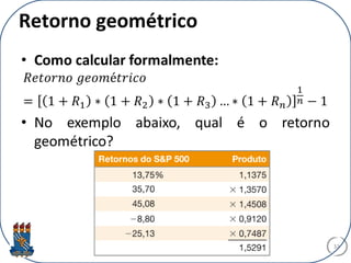 Retorno geométrico
32
 