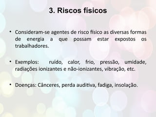 risco ocupacional no ambiente de trabalho | PPTX