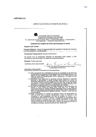 154
APÊNDICE E
APROVAÇÃO PELO COMITÊ DE ÉTICA
 