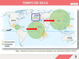 Pág. 74
TEMPO DE SECA
Fig. – Número de secas e de pessoas afetadas, por continente (2005 a 2014).
 