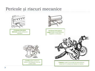 Pericole și riscuri mecanice
 