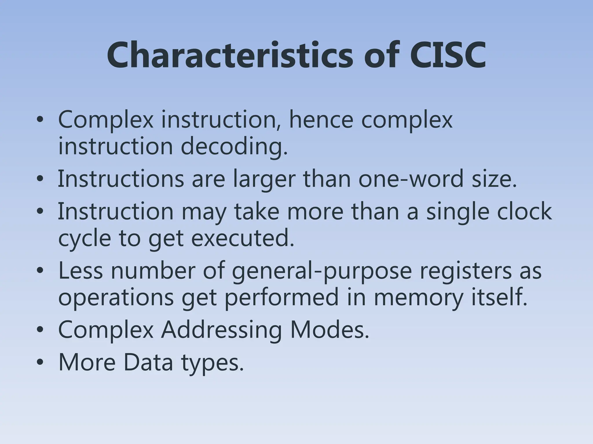 RISC Vs CISC Computer architecture and design | PPTX | Computing ...