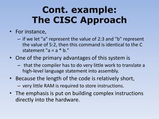 RISC Vs CISC Computer architecture and design | PPTX | Computing ...