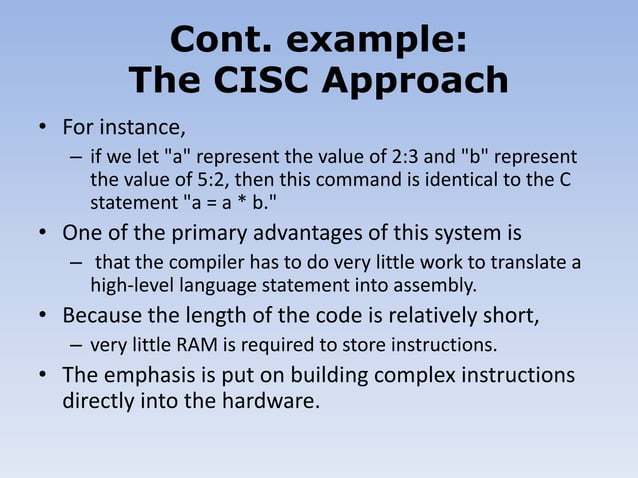 RISC Vs CISC Computer architecture and design | PPTX | Computing ...