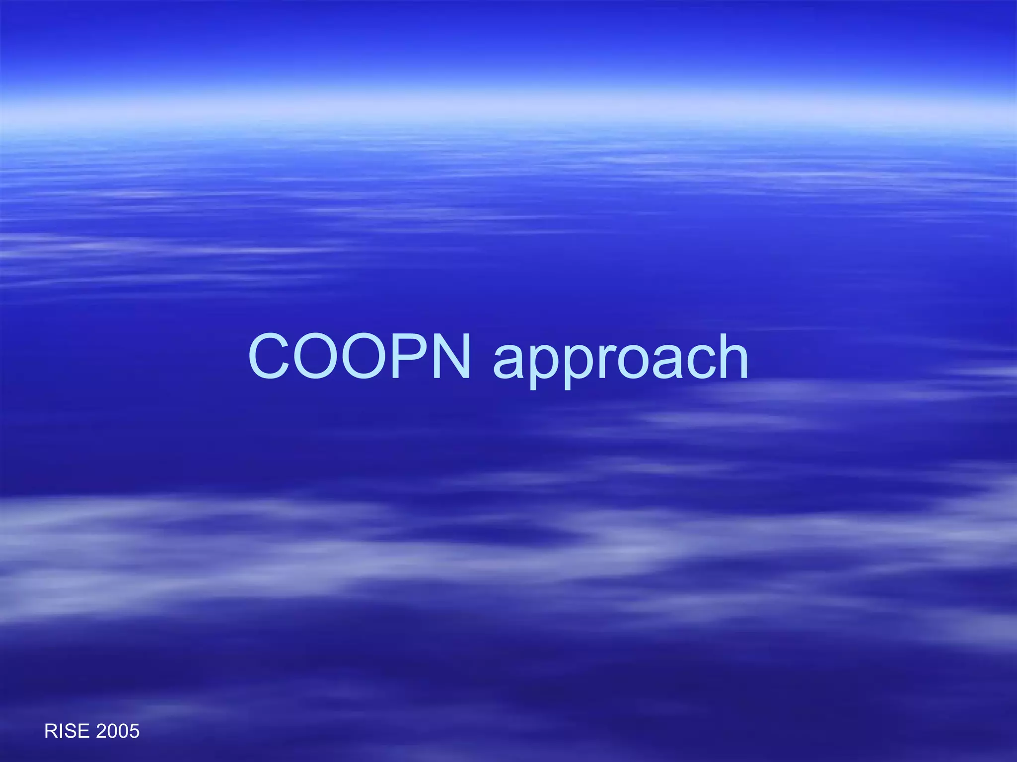 COOPN approach 