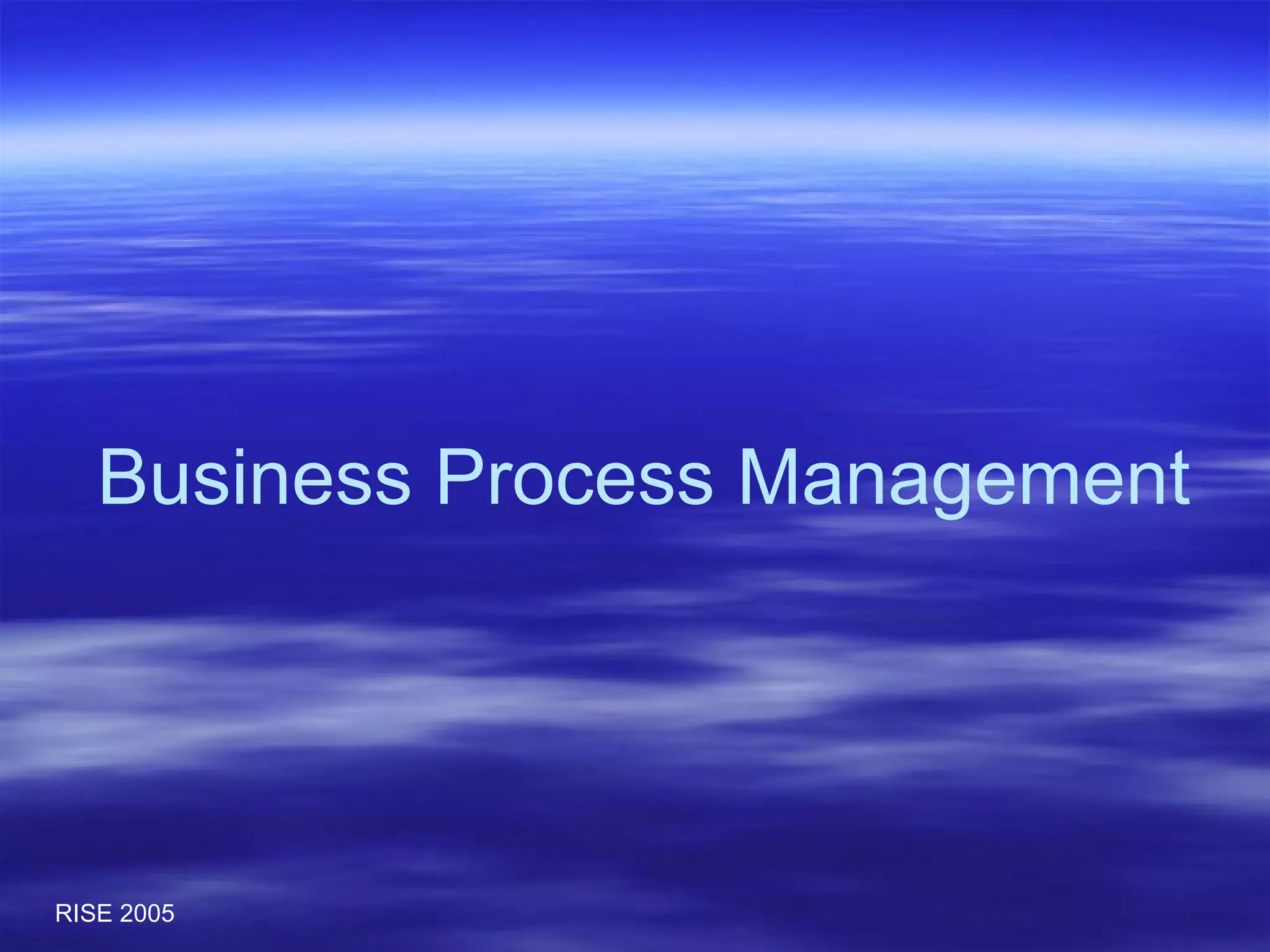 Business Process Management 