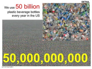 We use 50 billionplastic beverage bottles every year in the USDETAIL50,000,000,000Chris Jordan 