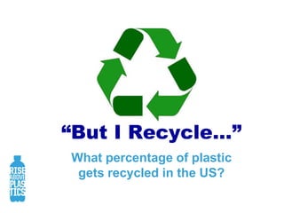 “But I Recycle…”.What percentage of plastic gets recycled in the US?