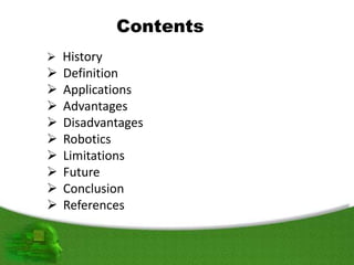 Rise of Artificial Intelligence (AI) | PPTX