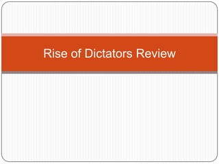 Rise of Dictators Review
 