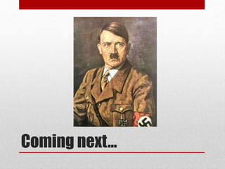 Coming next…
 