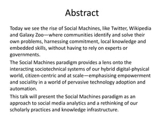 Social Machines Paradigm