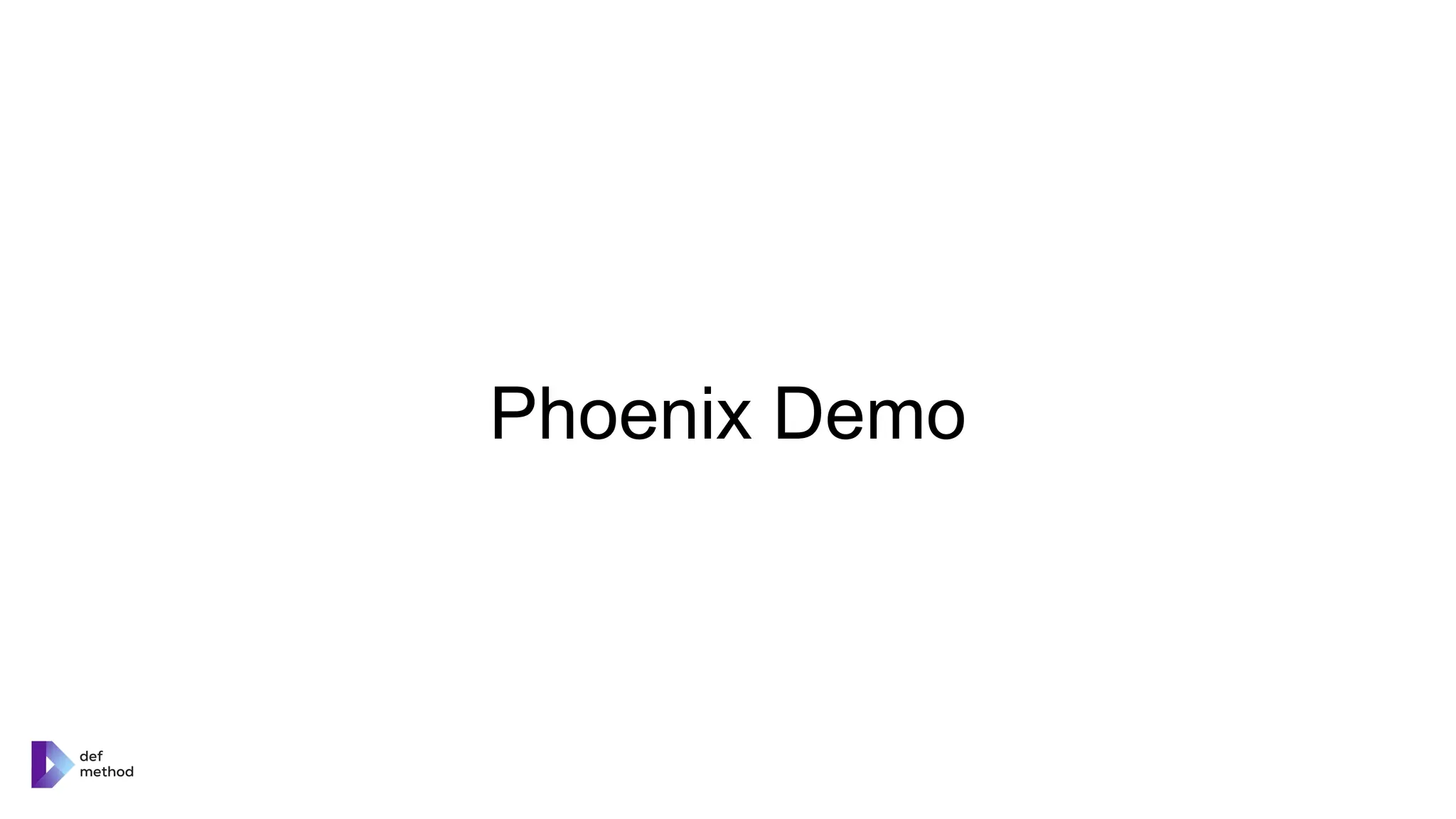 Phoenix Demo
 