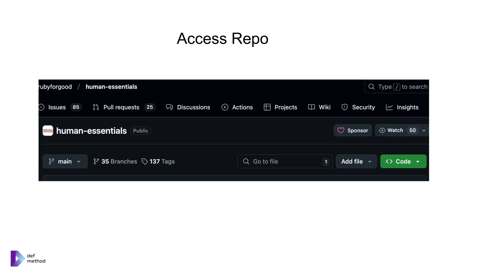 Access Repo
 
