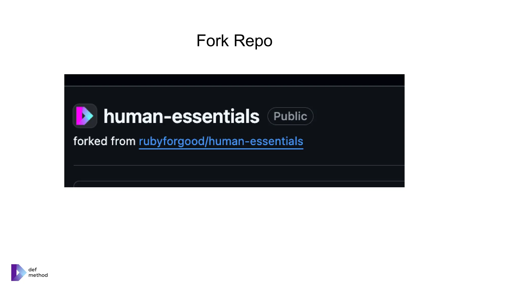 Fork Repo
 
