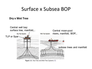 Surface	
  x	
  Subsea	
  BOP	
  
Dry	
  x	
  Wet	
  Tree	
  
 