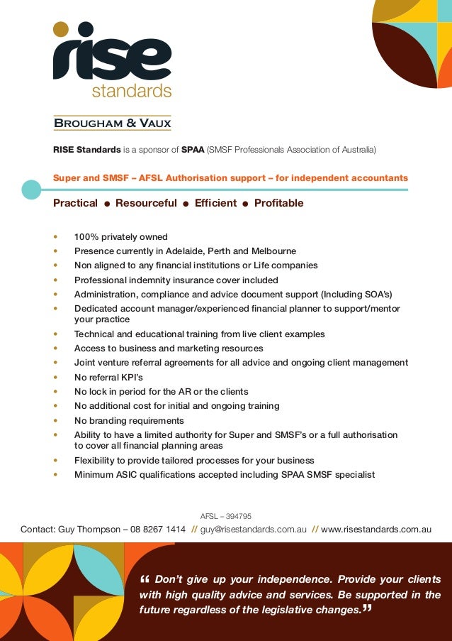 Fact Standards Rise Standards Fact Sheet