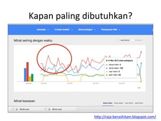 Kapan	
 paling	
 dibutuhkan?	
 
h"p://raja-­‐berashitam.blogspot.com/	
 	
 
 
