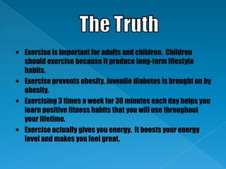 Fitness and Your Weight	The National Center for Health Statistics has issued a growth chart to help doctors decide if children are at a healthy weight, whether it may be overweight or underweight.	This chart identifies height and weight percentiles for children ages 2 to 20. 	You have been a handout of the growth chart. (There are specific charts for boys and girls.)Look at the chart.  Find your height and weight and determine your percentage.