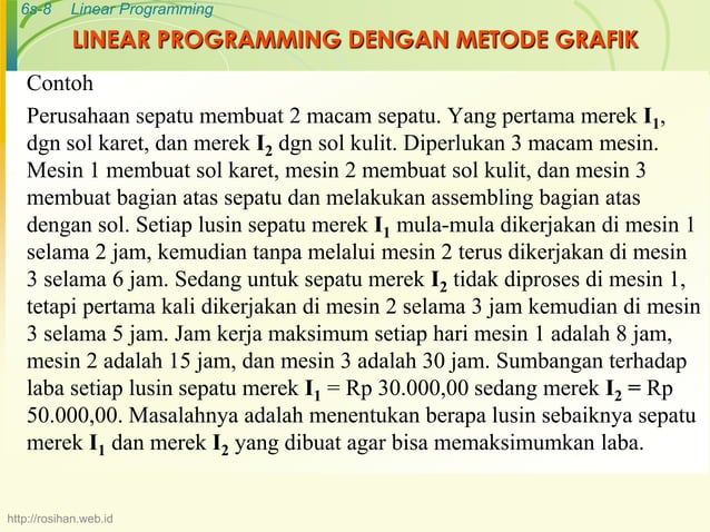 Risetoperasi 2-linear-programming-metode-grafik | PPTX
