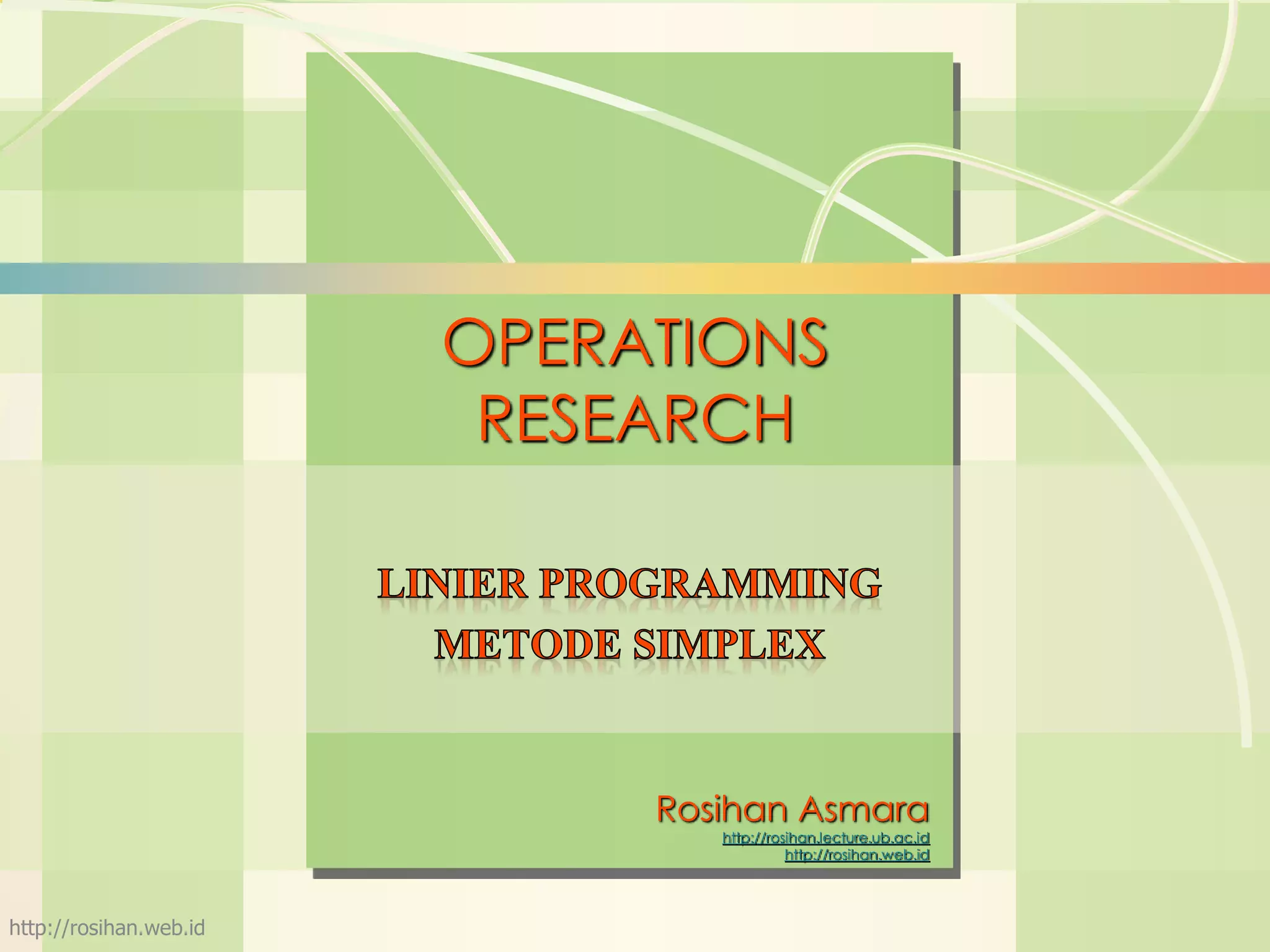 Risetoperasi 3-linear-programming-metode-simplex | PPTX