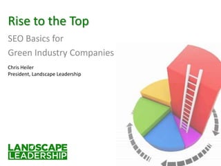 Rise to the Top
SEO Basics for
Green Industry Companies
Chris Heiler
President, Landscape Leadership
 