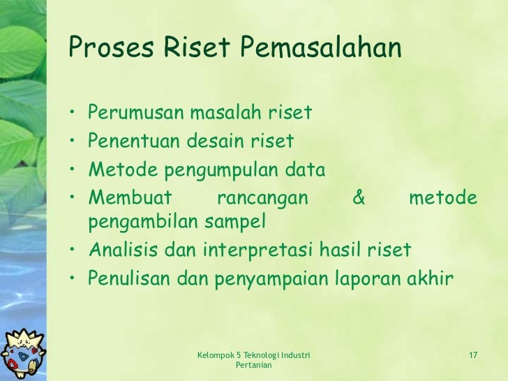 Riset pasar dan pemasaran