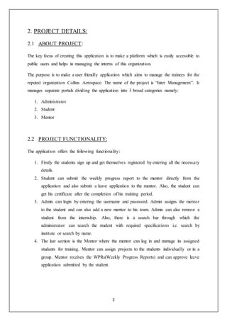 Internship Project Report | DOCX