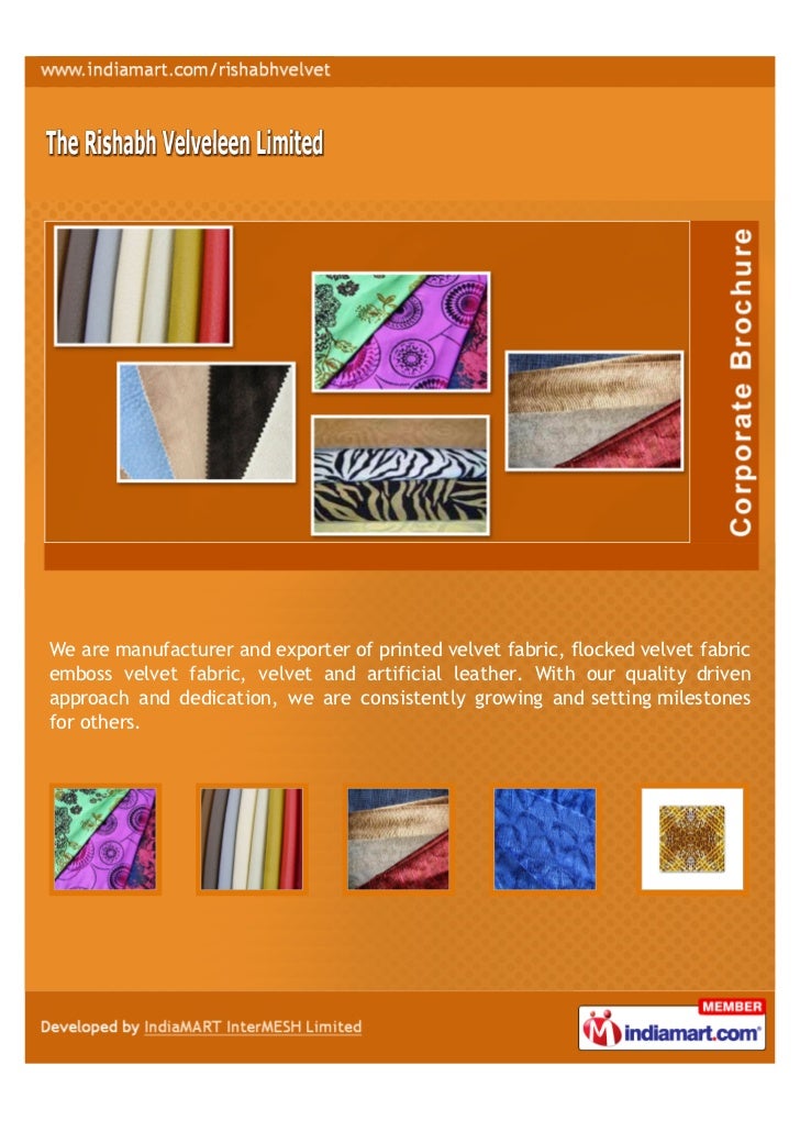 The Rishabh Velveleen Limited Haridwar Fabric And Artificial Leather
