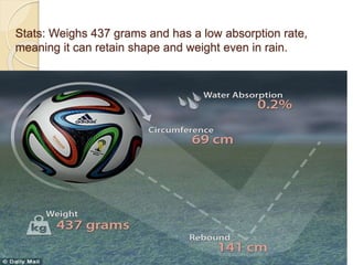 Stats: Weighs 437 grams and has a low absorption rate, 
meaning it can retain shape and weight even in rain. 
 