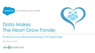Data Makes
The Heart Grow Fonder
Scaling Account-Based Marketing in the Digital Age
Rishi Dave, CMO
 