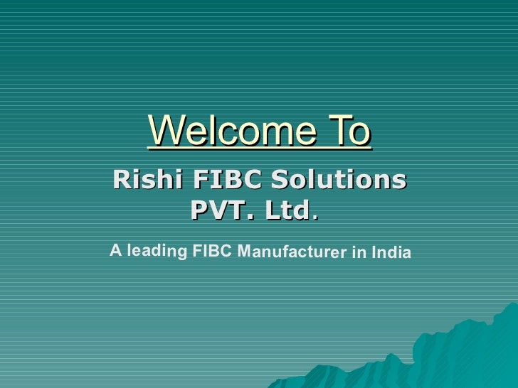 FIBC Big Bag Manufacturer