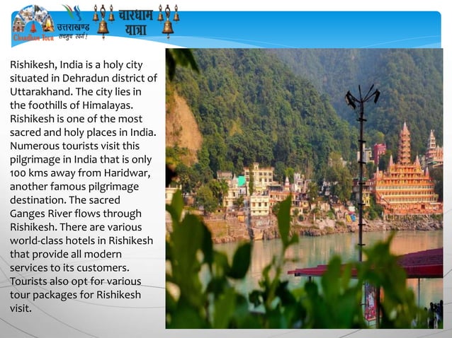 Rishikesh, Uttarakhand - The Yoga Capital of the World.pptx | Hinduism ...