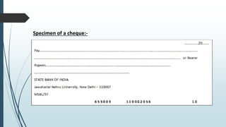 Various types of Negotiable Instruments | PPTX