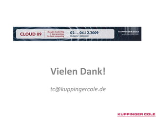 Vielen Dank!tc@kuppingercole.de