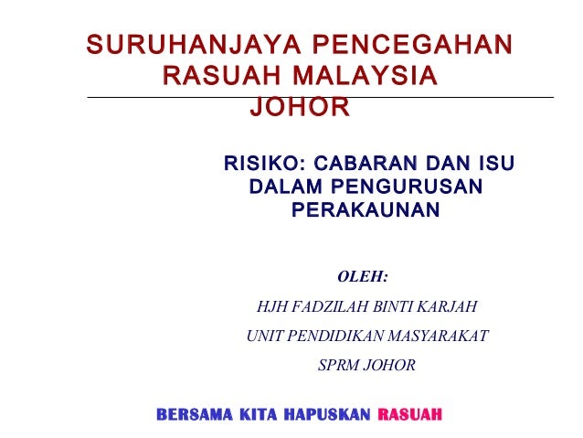 Risiko rasuah dan_penyelewengan