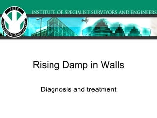 Rising Damp in Walls Diagnosis and treatment 