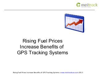 Rising Fuel Prices
     Increase Benefits of
    GPS Tracking Systems


Rising Fuel Prices Increase Benefits of GPS Tracking Systems www.meitrackusa.com 2013
 