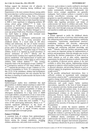 Rising Incidence of Overweight and Obesity among Children and ...