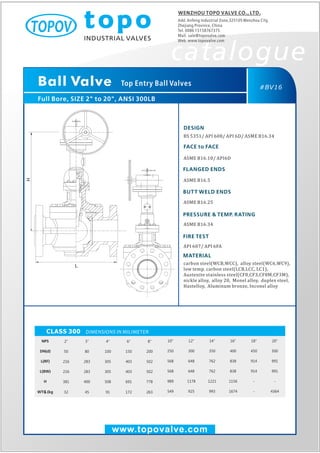 Rising stem ball valve 300 lb topo valve catalogue