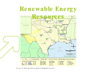 Renewable Energy Resources Source: Energy Information Administration 