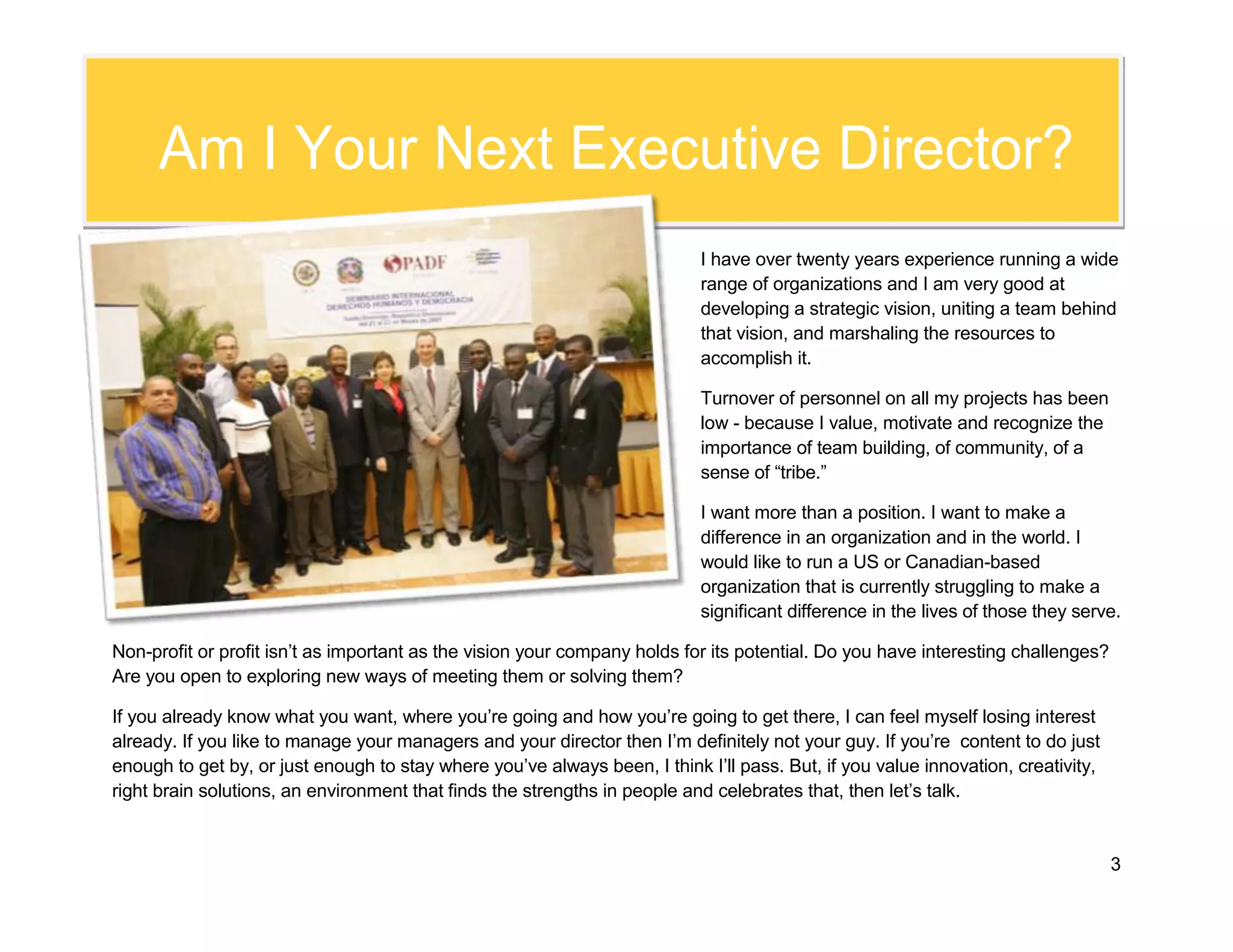 I want to solve problems. 