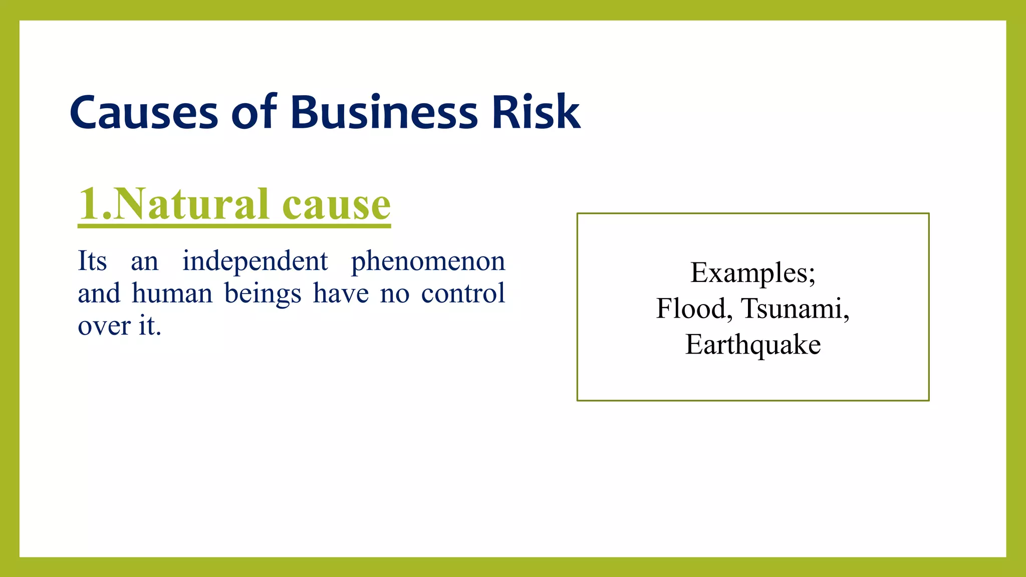 Risk - Business Risk | PPT