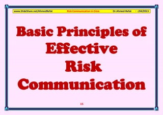 Risk and Crisis Communication CERC | PDF
