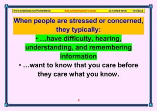 Risk and Crisis Communication CERC | PDF