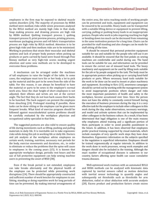 Risk Assessment of Ergonomic Factors in a Textile Firm by RULA, REBA ...