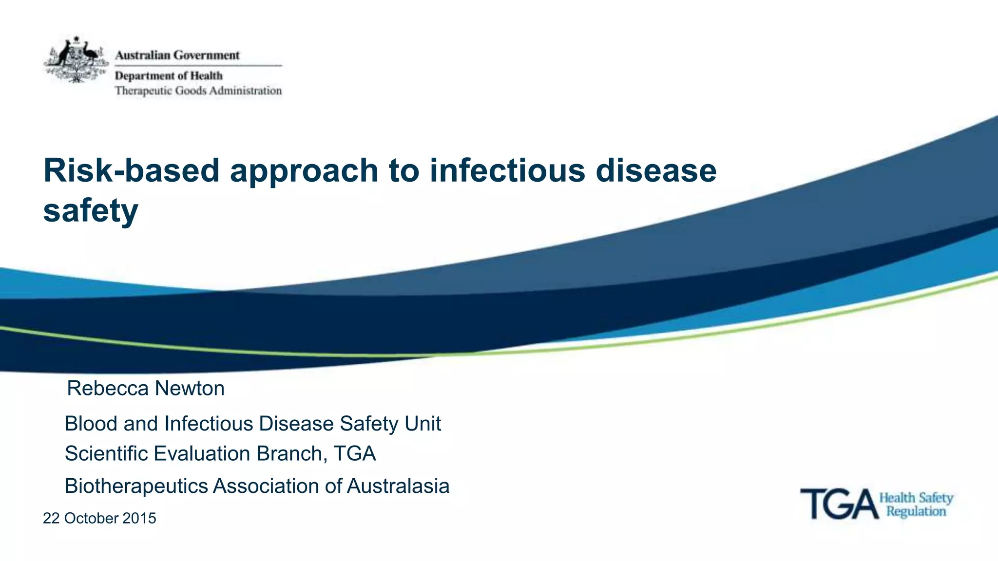 Risk-based approach to infectious disease safety | PPTX